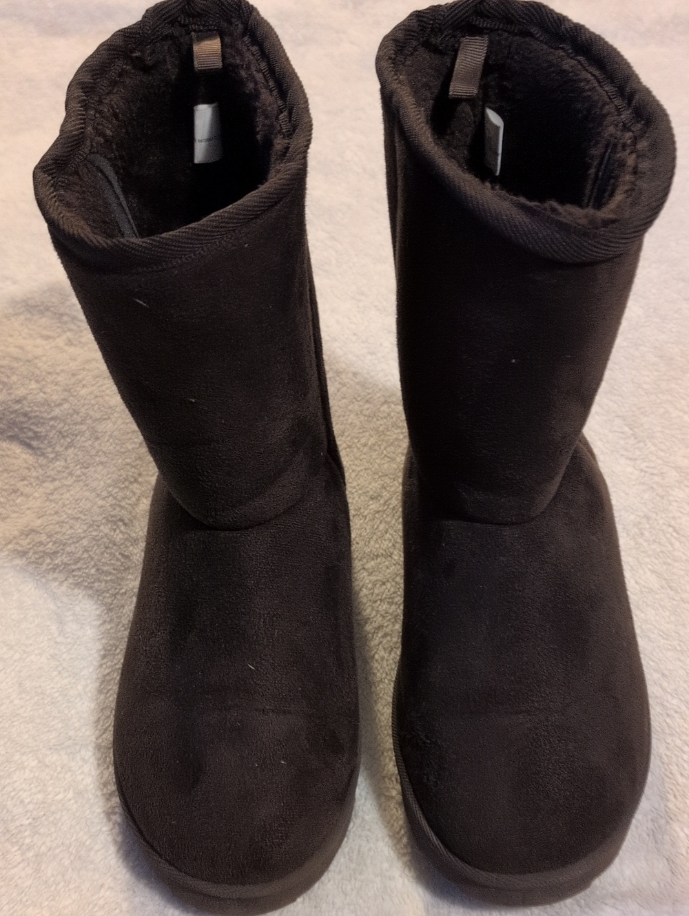 Just Be Girls Fleece Lined Pull On Boots Size 5/6 Winter Cozy
